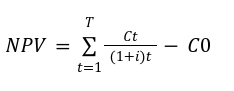 Net present value formula